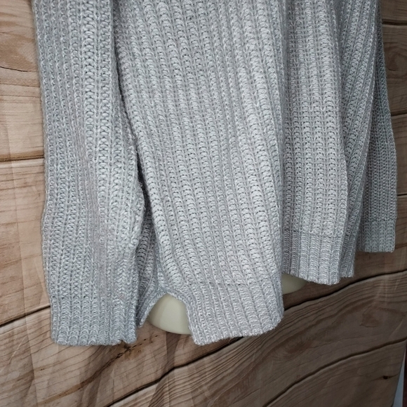 Forever 21 sweater chunky knit chenille crew neck long sleeve heather gray M - Picture 2 of 5